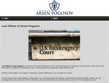 Tablet Screenshot of pogosovlaw.com